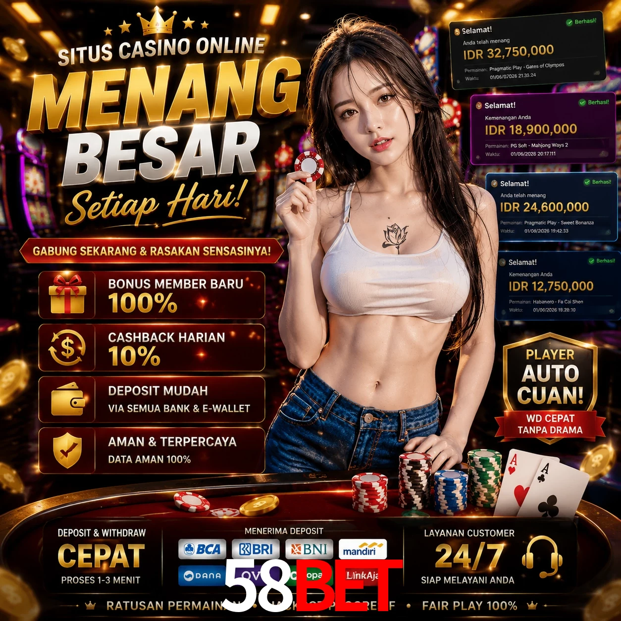 58bet slots no app